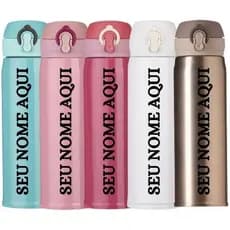 10 Garrafa Térmica Inox 400ml - Personalizada