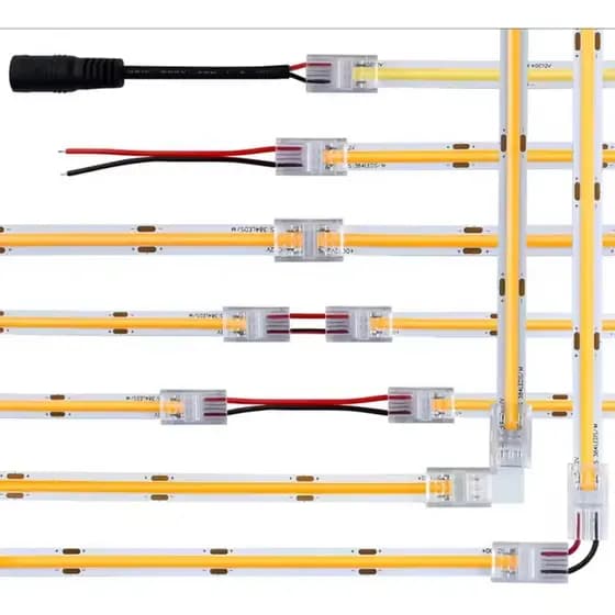 Conector Fita LED 8mm 10mm Emenda Reta L Kit 5 ou 10 Peças Fácil Instalação