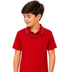 Camiseta Polo Algodão Infantil menino Garoto tradicional 6 ao 14 anos Camisa