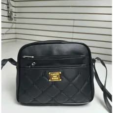 Bolsa Feminina Transversal com Bolsos e Zíper - Bolsa Casual de Ombro