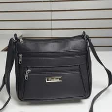 Bolsa Feminina Transversal Pequena com Bolsos e Zíper - Bolsa Casual de Ombro