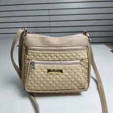 Bolsa Feminina Transversal Pequena com Bolsos e Zíper - Bolsa Casual de Ombro
