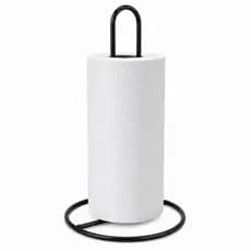 Porta Papel Toalha de Mesa Aço Preto Suporte Organizador de Bancada Cozinha