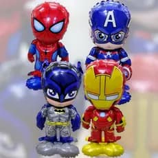 Balões com Base de festa temáticos Marvel 3D para crianças, Homem-Aranha , Homem de Ferro, Capitão América,