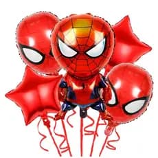 KIT 5Peças Homem Aranha kit balão metalizado homem-aranha, Hulk ,Capitão América Homem de Ferro