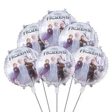 kit C/5pçs de balão metalizado personagens princesas Elsa para festa e decoração de aniversário