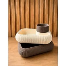 Organizador de Maquiagem 17,5cm Com 3 Compartimentos Porta Pincel Pó de Maquiagem Batom Skincare