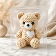 Ursinho Amigurumi Decoração Quarto Bebê Presente Maternidade Chá De Bebê