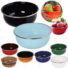 Tigela Vasilha Pote Bowl Cumbuca Esmaltada Bojuda Multiuso Redonda Artesanal Nº18 Ewel 1700ml