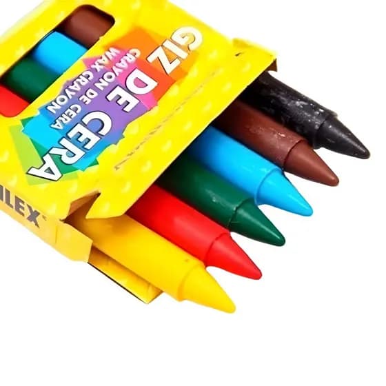 Giz de Cera Infantil 6 Cores Kit Com 12 Caixinhas Acrilex