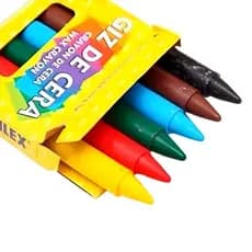 Giz de Cera Infantil 6 Cores Kit Com 12 Caixinhas Acrilex