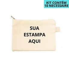 Kit 10 Necessaire Personalizada Necessaire Tamanho 12x18