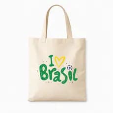 Ecobag I love Brasil Ecológica 100% Algodão