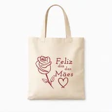 Ecobag  feliz dia das mães Sacola Ecológica 100% Algodão