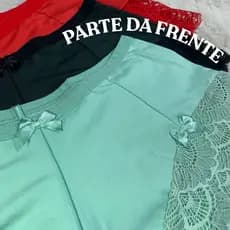 Calcinha Caleçon Microfibra Renda Lacinho Adulto Shortinho Conforto para Dormir Calcinha Calesson Tanga