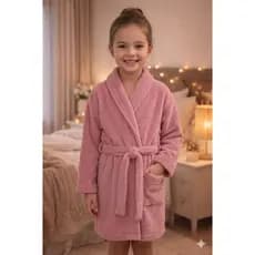 Roupão Feminino e Masculino Fleece Aveludado Macio e Quente 2 a 16 anos