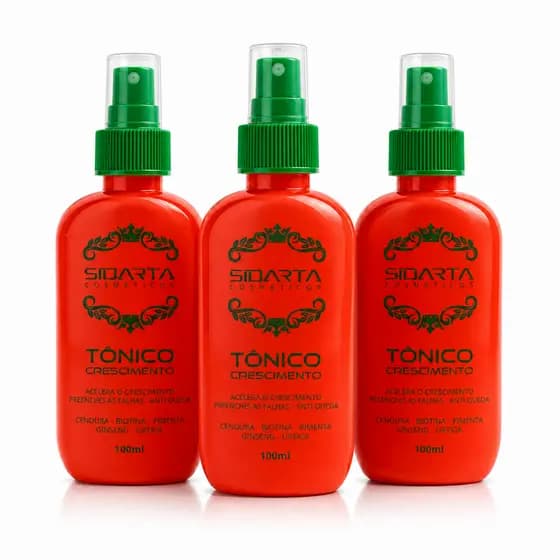 3 Super Tônicos PRO(F) capilares crescimento, anti-queda e fortalecimento - Sidarta Cosméticos!