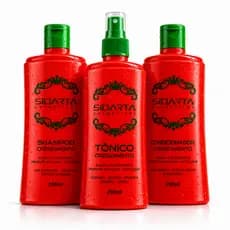 Kit Sidarta Crescimento Explosivo 3x3F: Tônico Capilar + Shampoo anti-queda + Condicionador