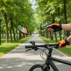 Espelhos Retrovisores Ajustáveis Para Bicicleta Com Mangueira Dobrável Visualização Ideal Todas As Bicicletas