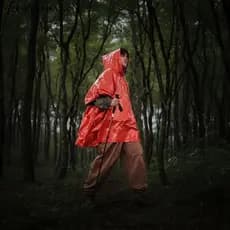 Capa De Chuva De Emergência Ao Ar Livre À Prova De Vento Resistente Frio Dupla Utilização Para Acampamento Caminhadas Ba