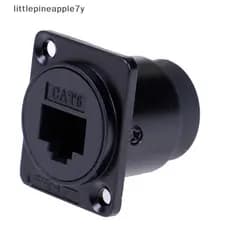 Pequeno Soquete De Módulo Tipo D RJ45 Conector De Sinal Fêmea Rede De Montagem Em Painel cat6 [COD]