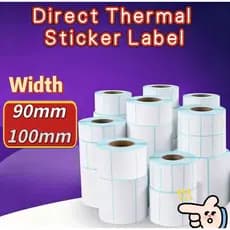 90mm 100mm De Largura Papel Térmico Direto Etiqueta Em Branco Código De Barras Adesivo Para Impressora Térmica Xprinter
