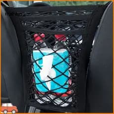 [Ma] Organizador De Malha Para Carro Rede Barreira Animais De Estimação Com Bolsa De Armazenamento-Cerca De Segurança Cã