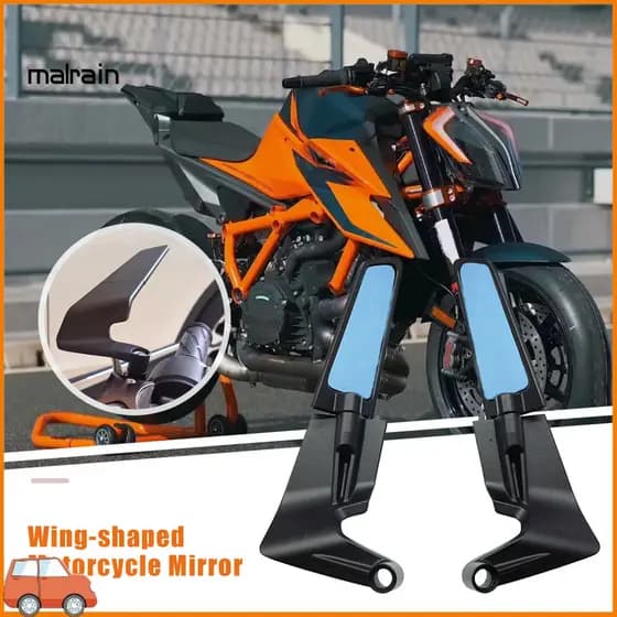 [Ma] Espelho Retrovisor De Condução De Alta Velocidade 2pcs 360 Espelhos Laterais Giratórios Para Motocicleta Retrovisor
