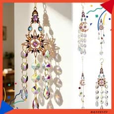 Mais 1 Saco De Carrilhão De Vento De Cristal , Construção + Metal , Toque Crocante E Padrões De Luz Delicados Para Decor