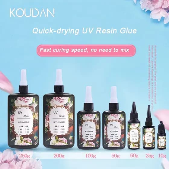 Decoração De Nail Art DIY UV Gule Resina Epóxi Enchimento Transparente Cura Rápida 100ml KOUDAN
