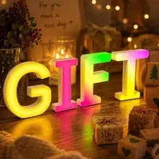 Luz De Letras LED   , Alfabeto USB Inteligente , Lâmpada Decorativa Multicolorida Com Número De Letra E Feriado