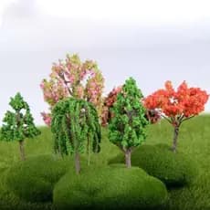 Miniaturas FALLFORBEAUTYEJ Sakura , Paisagem De Árvores De Simulação De Modelo De Estilo Rural , Micro Estatuetas Vívida