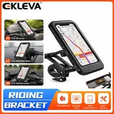 EKLEVA Ajustável Motocicleta Bicicleta Suporte Do Telefone Caso Ao Ar Livre À Prova Dwaterproof Água Guiador Da Móvel Mo