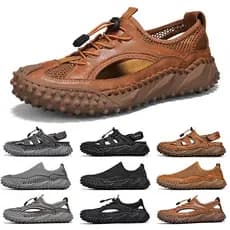 Sapatos masculinos sandálias ocas sapatos de praia sapatos de caminhada ao ar livre moda sapatos casuais caminhadas sapa