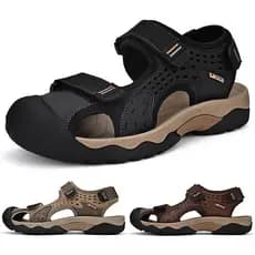 Sapatos masculinos sandálias de caminhada ao ar livre sandálias de sola grossa moda sapatos de praia sandálias antiderra