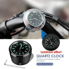 Relógio Para Guiador De Motocicleta , Durável , Aço Inoxidável , Retrofit , Visão Noturna , À Prova D'água , Fivela
