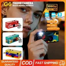 G6 Mini Retro Thumb Keychain Câmera 0.96 Polegadas Com Gravador De Vídeo 1080P HD Gravação 130 ° Tela LCD TFT De Lente G