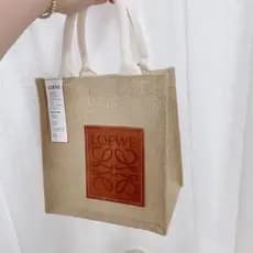 Muji Modificado Saco de Juta Saco de Lona Saco de Tote Portátil Saco de Compras Saco de Tote Modificado Produto Acabado Modificado à Mão TKMM