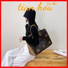 Saco de Compras Laohua Estilo Colisão Saco Tote Estilo Colisão Saco Tote Grande Capacidade Moda Mulher Impressa Saco Grande de Um Ombro 0O89