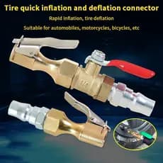 Bocal De Mangueira De Inflação Chu Qui , Bico Inflador De Pneus De Carro , Com Válvula , Adaptador De Airpressor Para SU