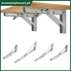 Motorhome Acabamento Prateado Thiened Aço Inoxidável Mini Mesa Dobrável Acessórios Para Carro Campervan Braet Prateleira