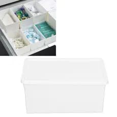 keaostore Zerodis Caixa De Armazenamento De Plástico Para Mesa , Recipiente Organizador Multifuncional Com Tampa Desktop
