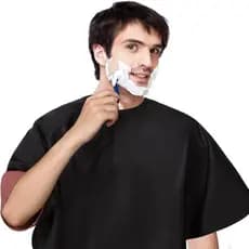 NEXMO Meio Avental Preto , Capa De Tintura Curta De Maquiagem À Prova D'água Antiestática Para Corte De Cabelo De Barbei