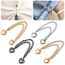 NEXMO 10 Pcs Clipe Para Roupas , Fivela De Corrente Multifuncional Em Formato De Coração , De Bainha Calças De Metal