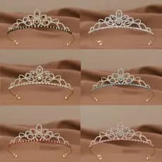 1PC Coroa De Cristal E Tiara Para Mulheres-Faixa De Strass Meninas Princesas , Acessórios De Cabelo De Noiva Casamentos