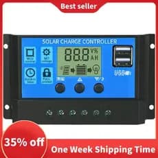 Controlador De Carga Solar 100A Multifuncional Com Porta USB Dupla , LCD
