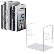MXBEAUTYFE Suporte Para Livros Simples , Suportes De Metal Oco Antiderrapante , Estante Vertical De Mesa De Grande Capac