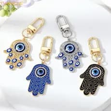 Chaveiro De Mão Olho De Demônio TWINKLEO , Pingente De Azul Turco De Strass Estilo Coreano , Amuletos De Mochila De Liga