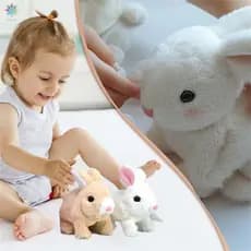 Brinquedo Eletrônico Interativo De Coelho-Robô Com Som De Salto Para Educação Infantil