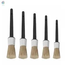 3/5 Pçs Conjunto De Escova De Limpeza Interior Do Carro Cerdas Macias Para Aberturas De Ar Jantes Detalhes Motor